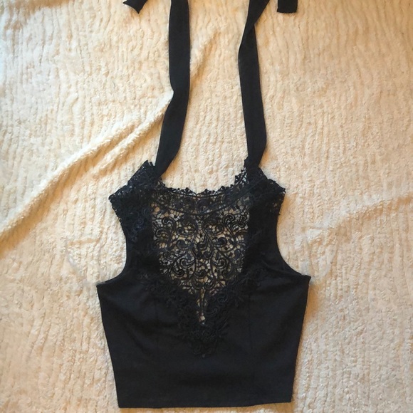 Black lace top - Picture 1 of 2